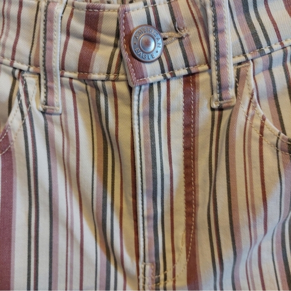 American Eagle Next Level Stretch High Rise Skinny Striped Jegging - Picture 3 of 14